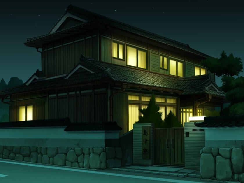 Anime Landscape: Japanese Expensive House (Anime Background) (day & night)