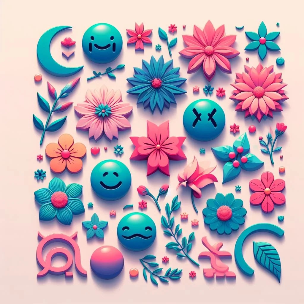 Flower Emoticons Combo