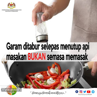 cara letak garam