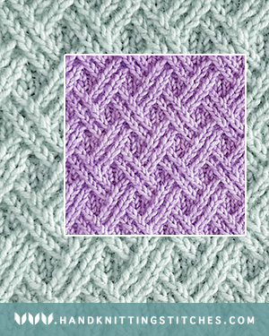 Hand Knitting Stitches - Double Lattice Twist Pattern