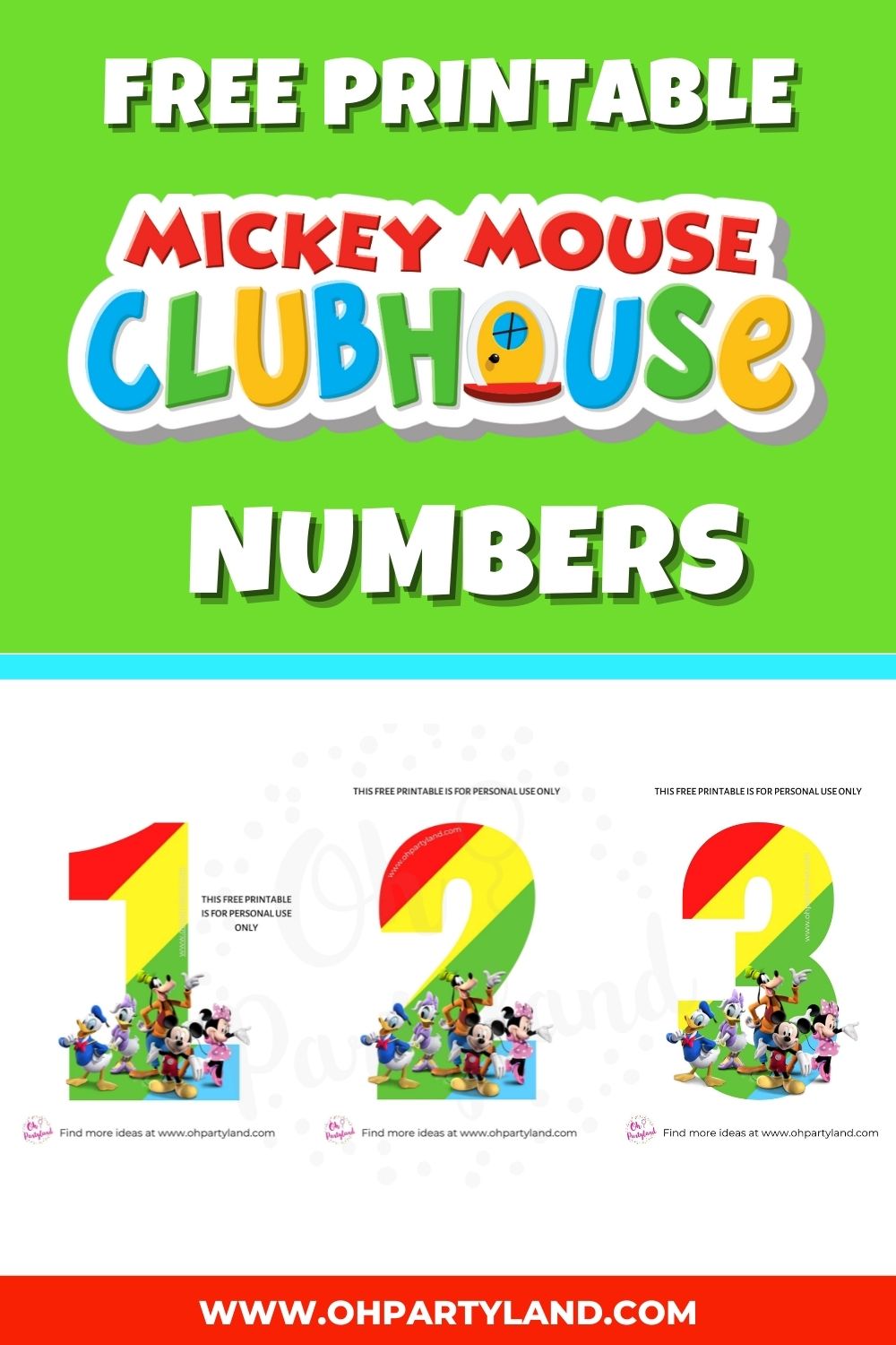 free printable mickey mouse clubhouse numbers