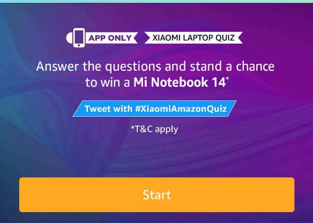 Amazon Xiaomi Laptop Quiz Answers