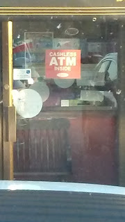 Sign Saying Cashless ATM