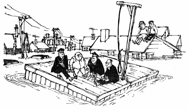 a Charles Rodrigues cartoon about execution and flood