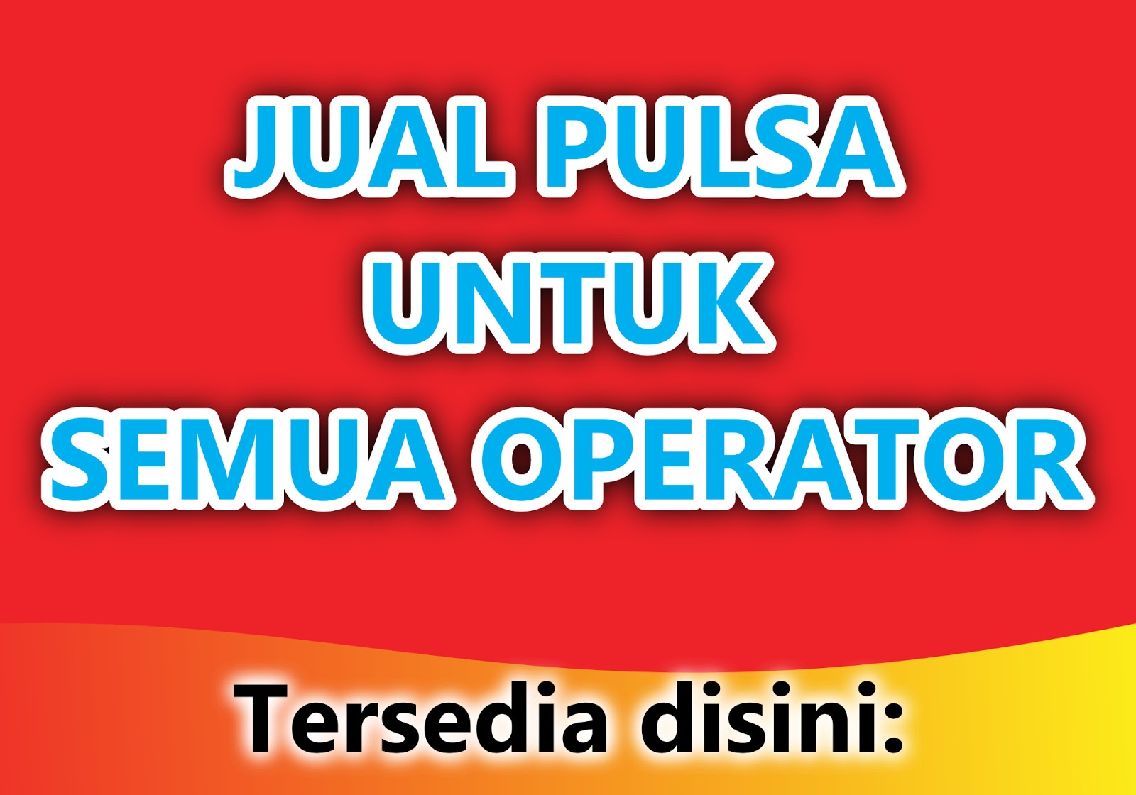 Contoh Gambar Spanduk Jualan Pulsa - desain banner kekinian