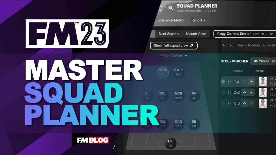 Mastering the Squad Planner in Football Manager 2023