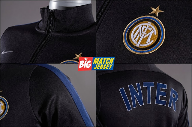 Jaket Grade Ori Nike Inter Milan Black Authentic 2013/2014