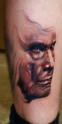 portrait tattoo design, leg free tattoo design