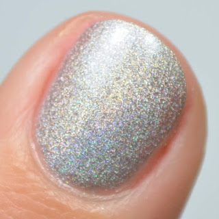 silver holographic nail polish