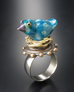 wayne robbins glass bird ring