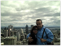 Con Moni en la 1era foto desde el mirador del Mont-Royal