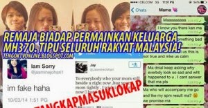 Jasmine Johari Tipu Seluruh Rakyat Malaysia Tweet Palsu Insiden MH370