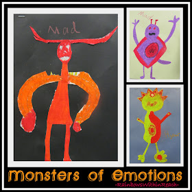 photo of: Monsters of Emotions by Third Graders (via RainbowsWithinReach) 