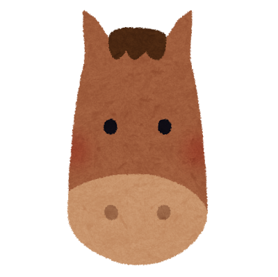 馬の顔のイラスト