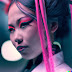 A portrait of cyberpunk geisha…