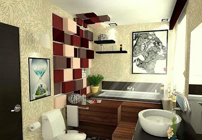 Gambar Model Desain Dinding Kamar Mandi Modern Minimalis Terbaru