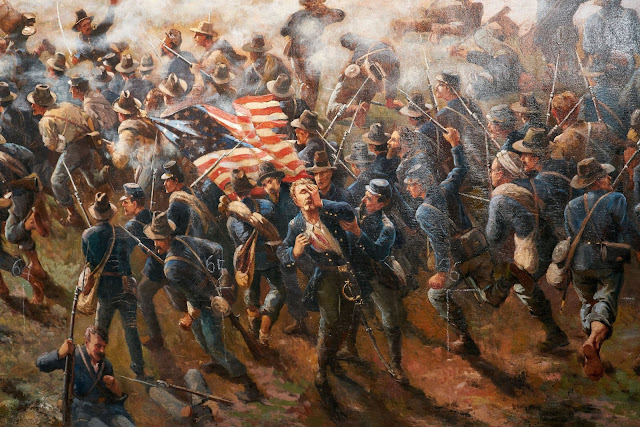 Atlanta History Center - Painting Close Up of Solider Scene