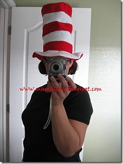 Hat in mirror with stamp