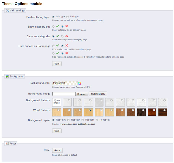 powerful prestashop theme admin panel