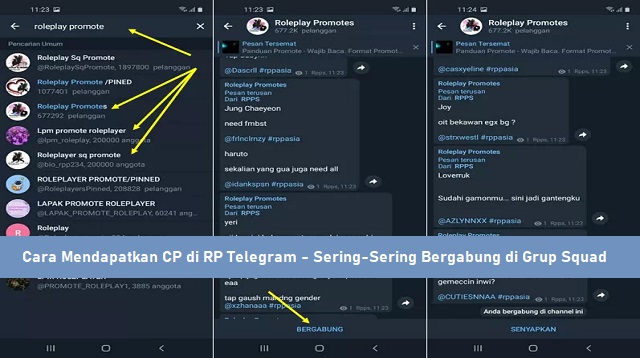 Cara Mendapatkan CP di RP Telegram