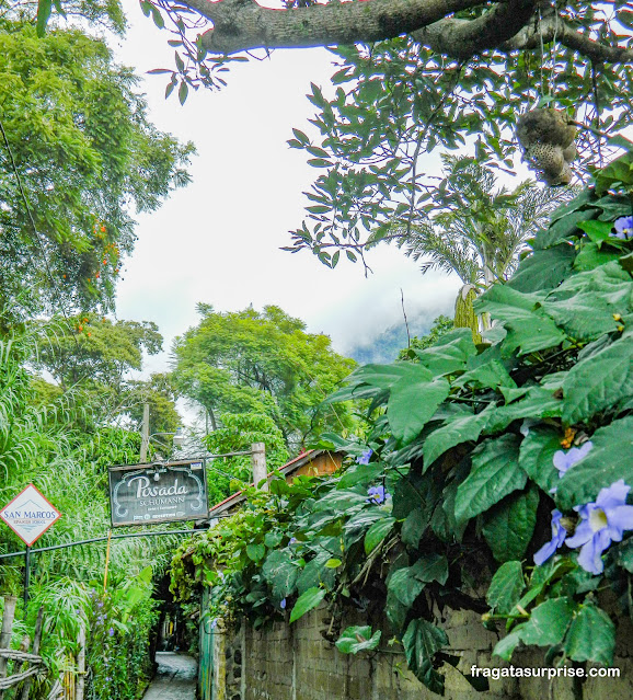 San Marcos la Laguna no Lago de Atitlán na Guatemala