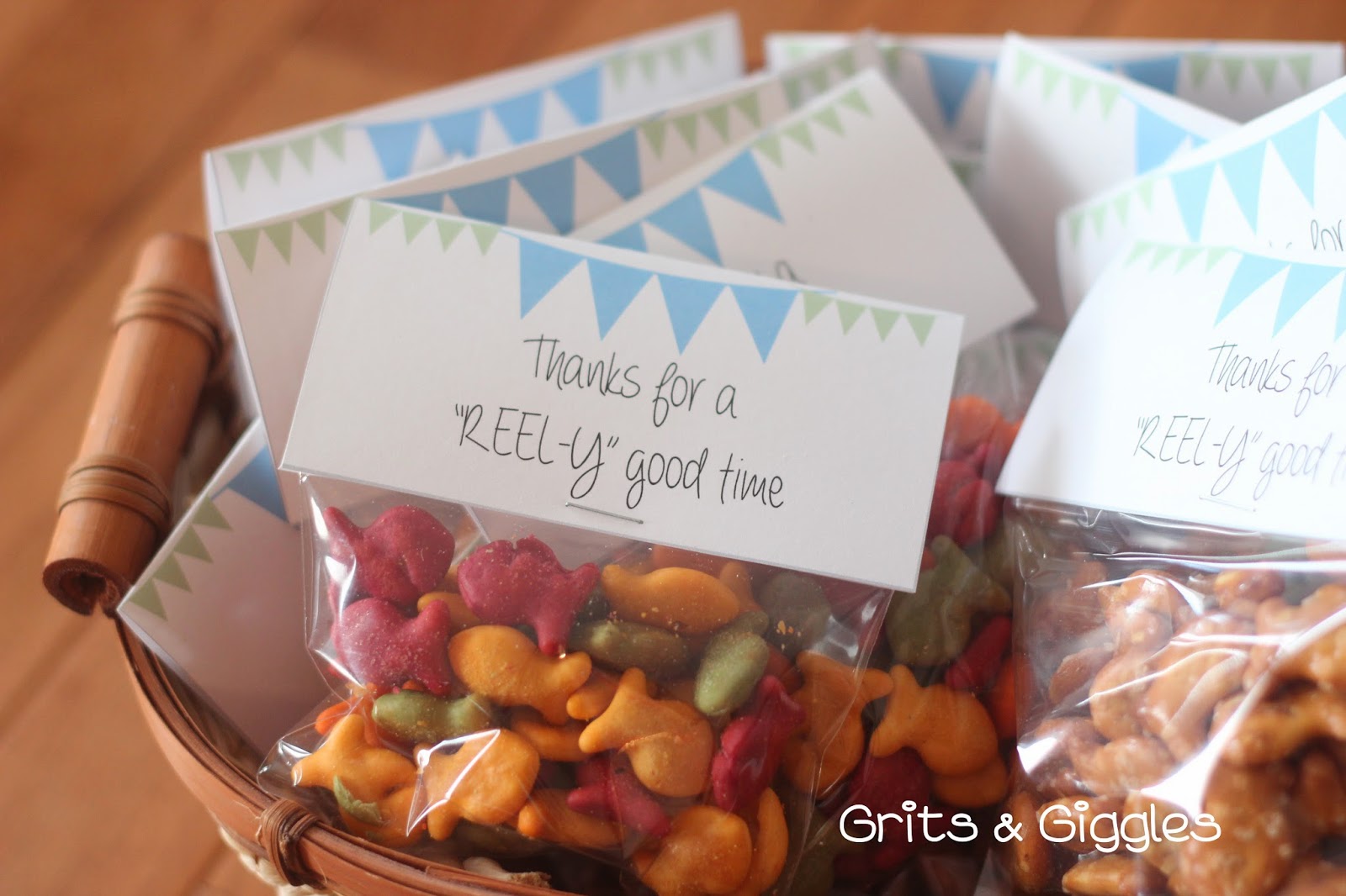 Grits & Giggles: Free Printable: Fishing Party Favors