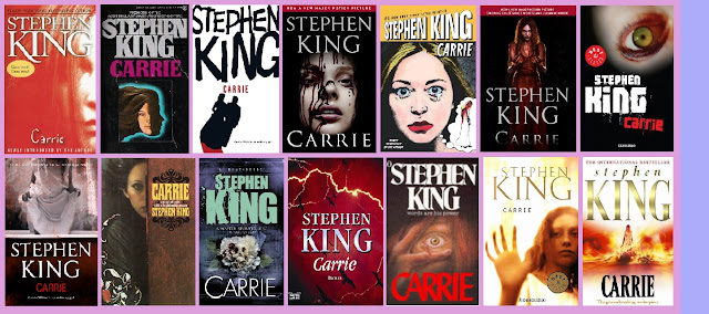 portadas del libro de terror Carrie, de Stephen King