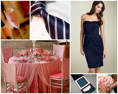 Navy Blue and Pale Pink Wedding Check out one of my favorite color 
