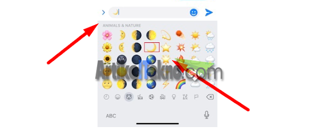 Emoticon bulan untuk mengaktifkan dark mode Facebook Messenger