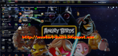 Download Tema Angry Birds Skin pack Transparan windows 7