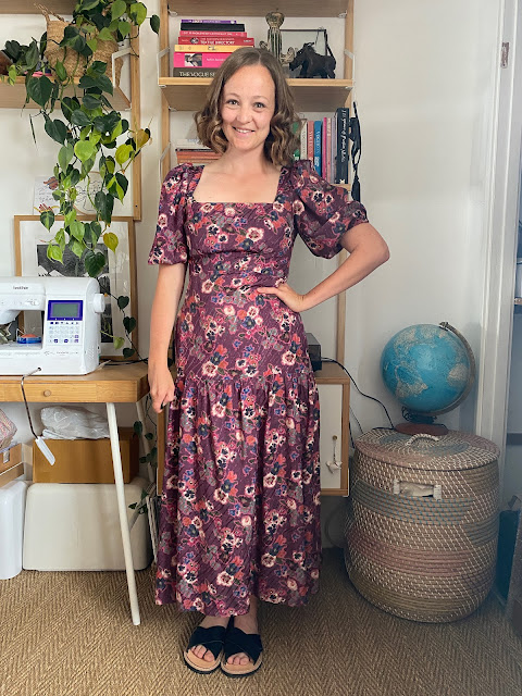 Diary of a Chain Stitcher: Closet Core Patterns Pauline Dress in Viscose Jacquard Print from Selvedge and Bolts