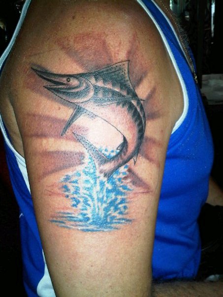 Marlin tattoo. created by Merty tattoo time 10:52 AM