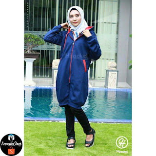 HJ3 Hijacket BASIC Navy x Red ORIGINAL PREMIUM FLEECE JAKET HIJABER