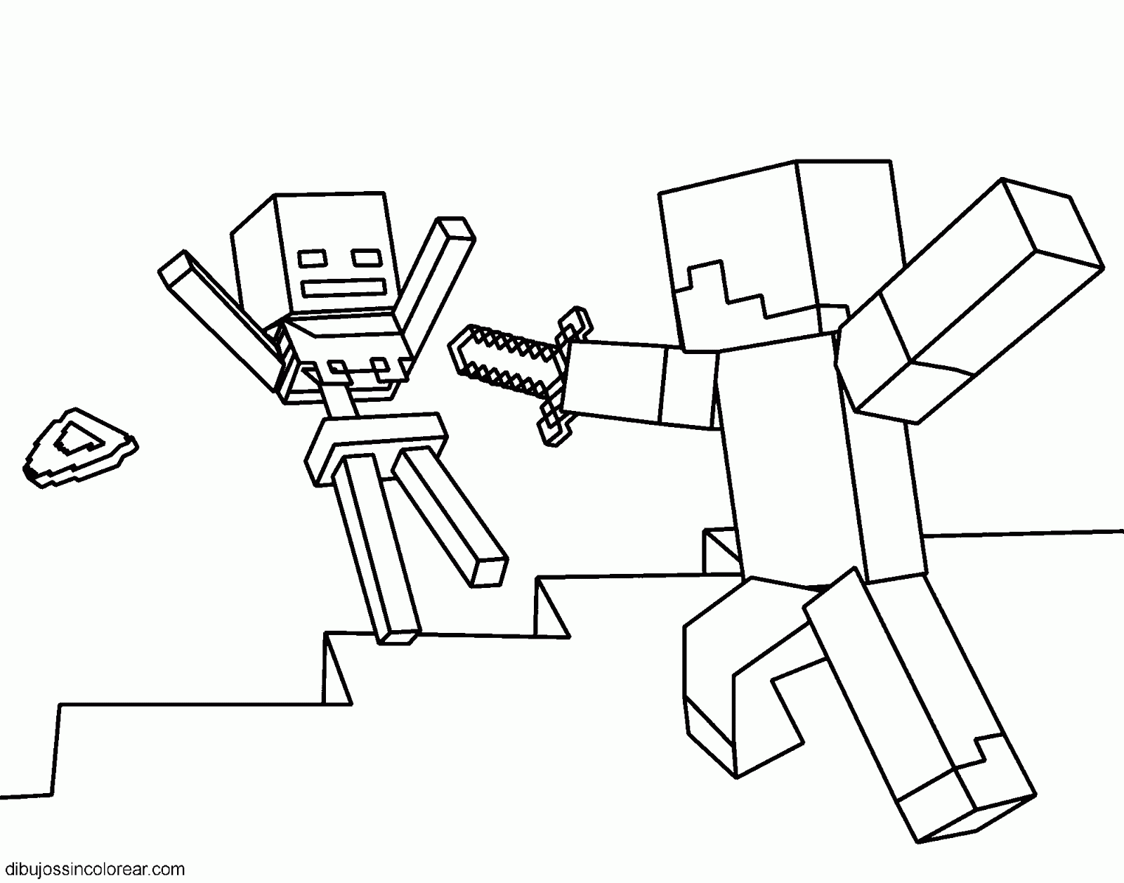 Free coloring pages of minecraft whither
