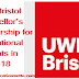 UWE Bristol Chancellor’s Scholarship for International Students in UK, 2018