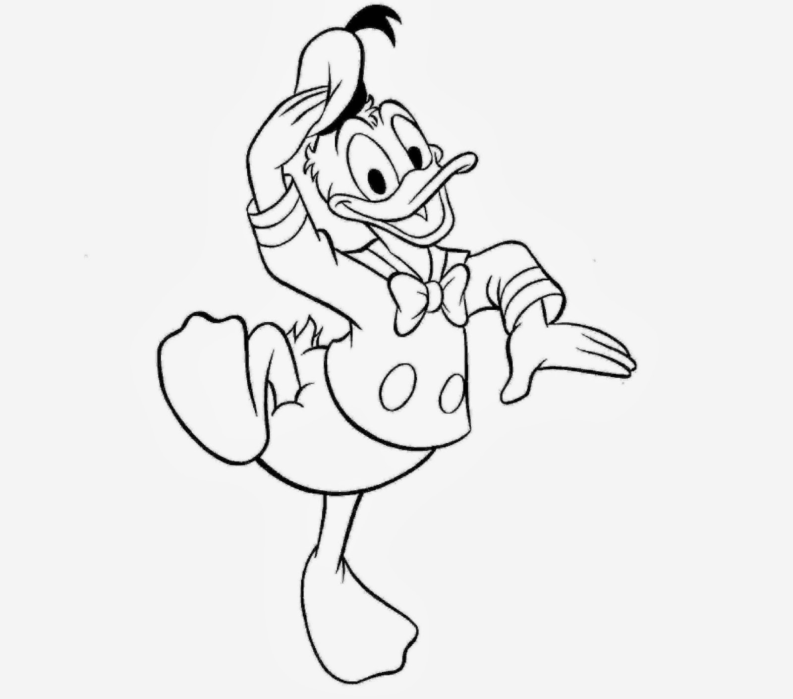 Donald Duck Coloring Drawing Free wallpaper