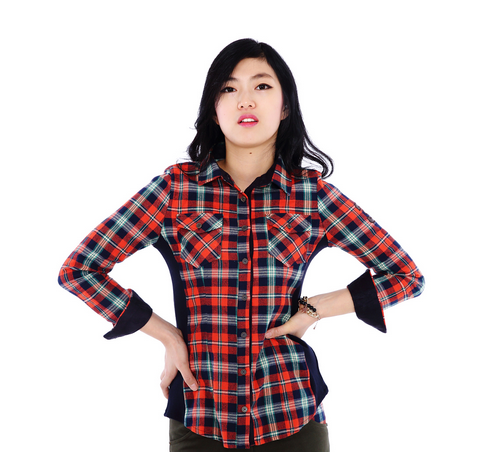 Jennifer NY Soft Warm Plaid Shirt