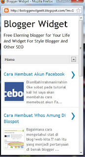 Blogger Widget On Mobile Device