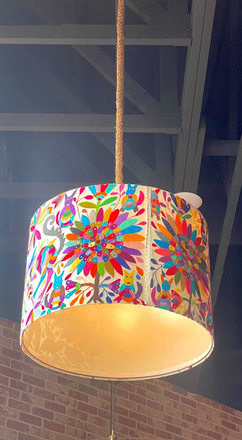 colorful lampshade at barrio queen