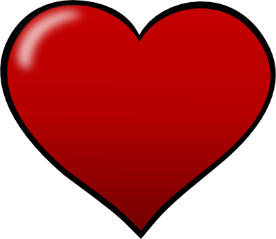 Clip Art Red Heart Shaped