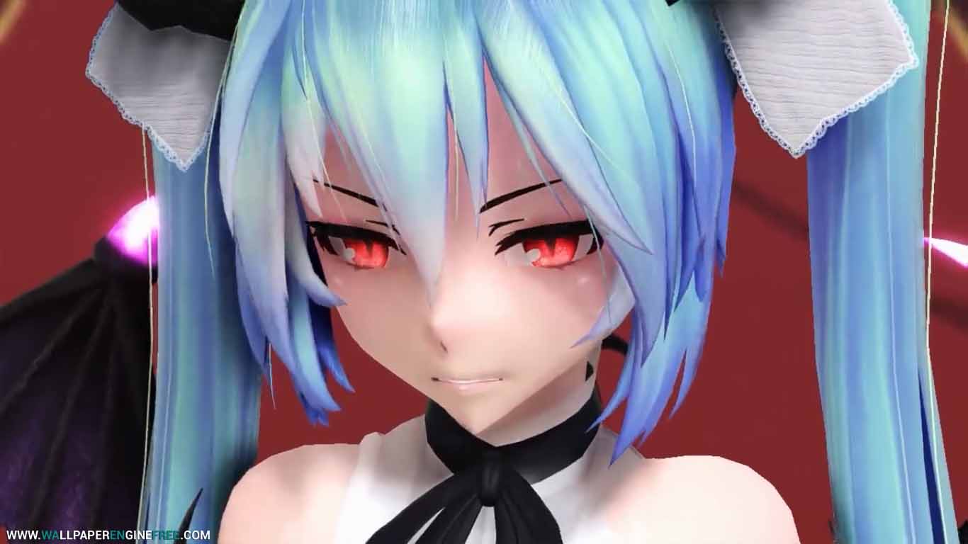 Vampire Miku Majesty Do Not Sacrifice Blood MMD Wallpaper