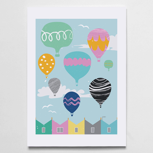  Hot Air Balloon Bristol Print