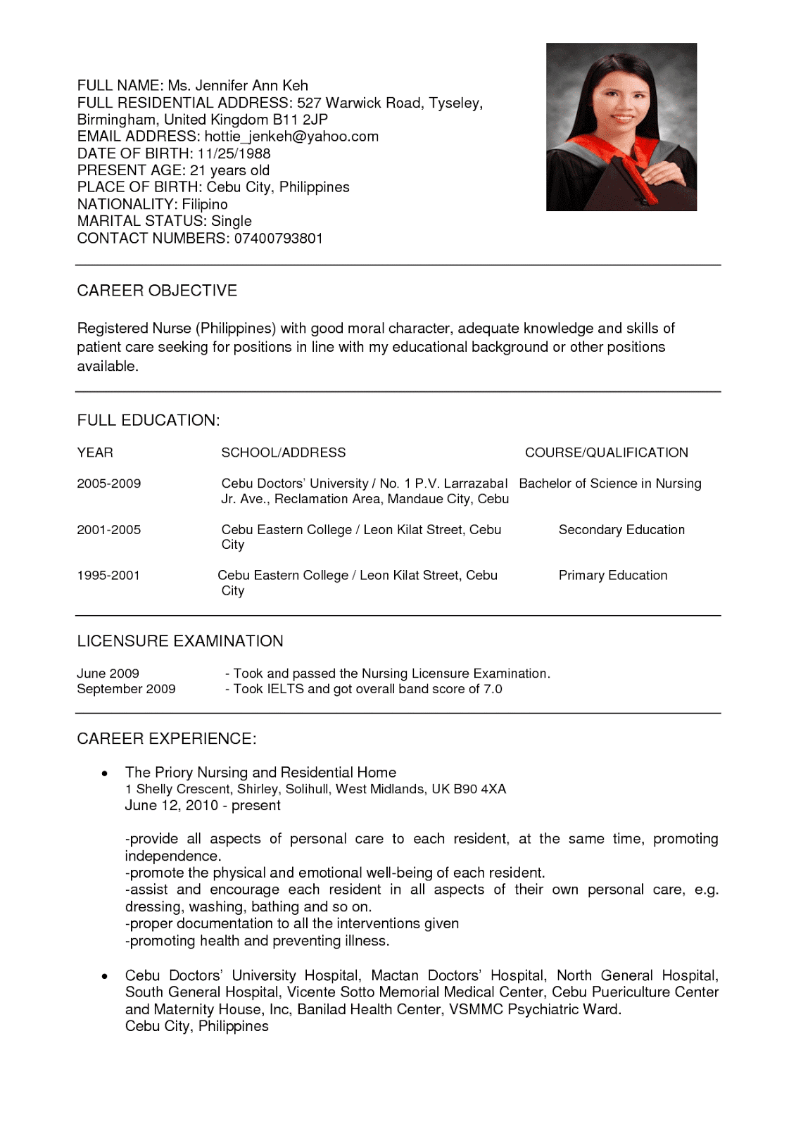 Resume Nurses Sample | Sample Resumes