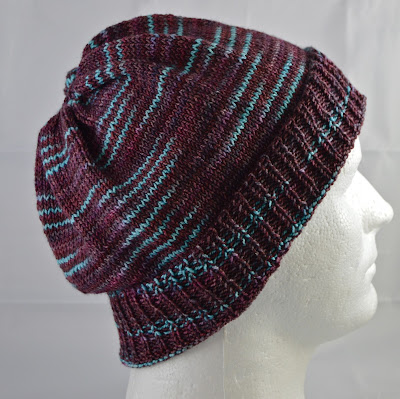 a men's slouchy hat for sale at https://www.etsy.com/shop/JeannieGrayKnits