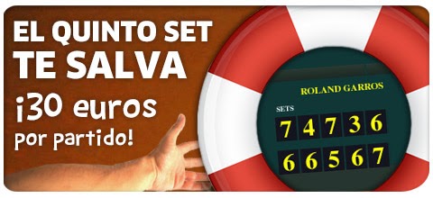 marca apuestas 30 euros por partido el quinto set te salva Roland Garros 2015