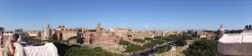 Vista panorâmica do alto do Altare della Patria