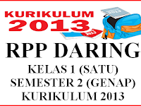 Model RPP Daring K13 Kelas 1 Semester 2