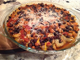 black bean casserole with cheese