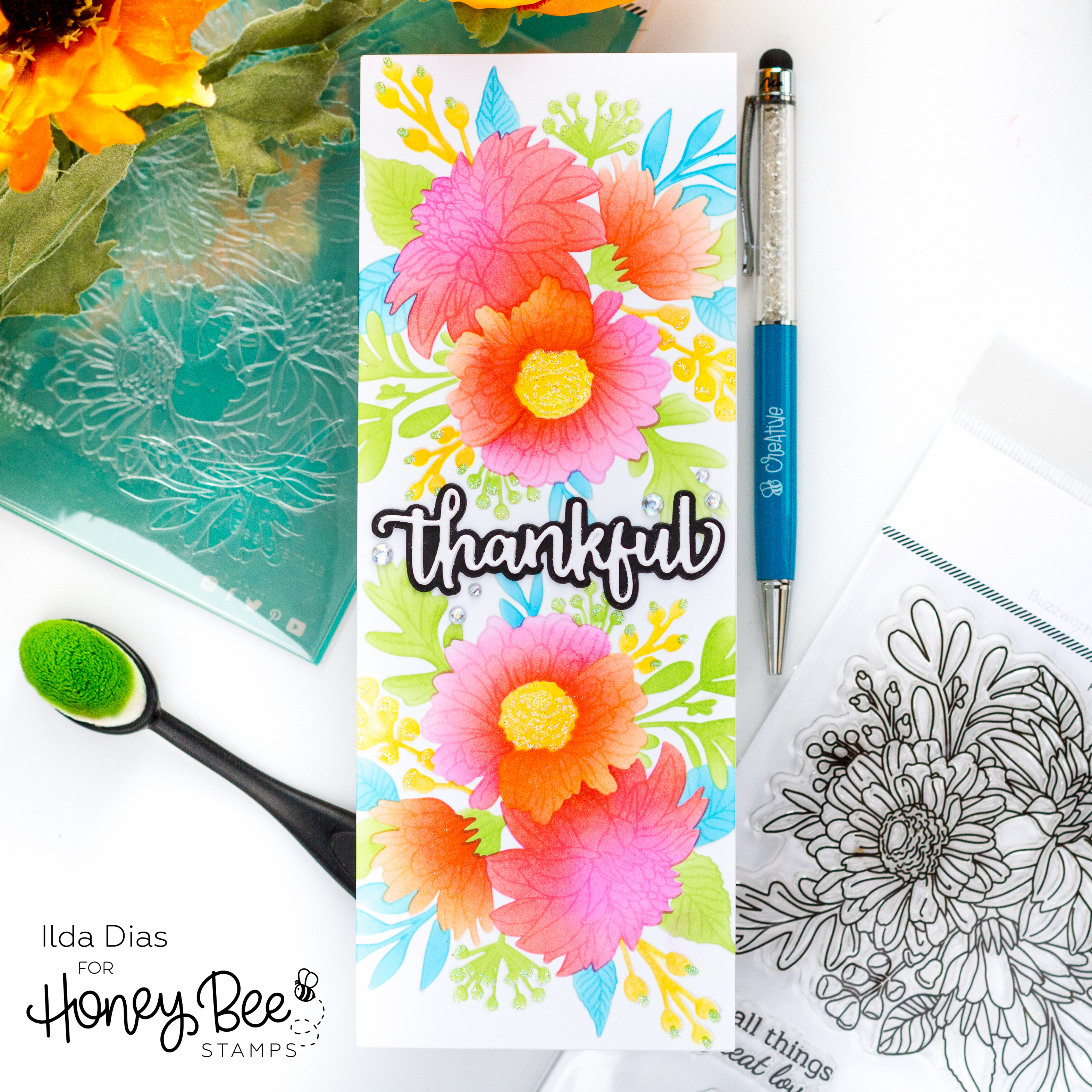 Inside: Snarky Birthday Sentiments 4x6 Stamp Set - Honey Bee Stamps