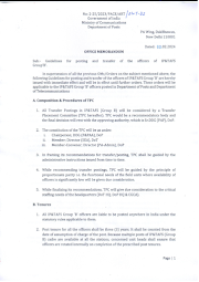 Guidelines for posting and transfer of the officers of IP&TAFS Gr B.